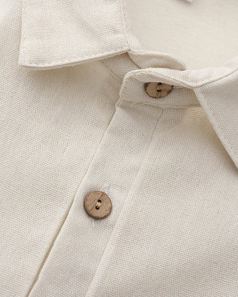 The capri linen blend henley resort shirt