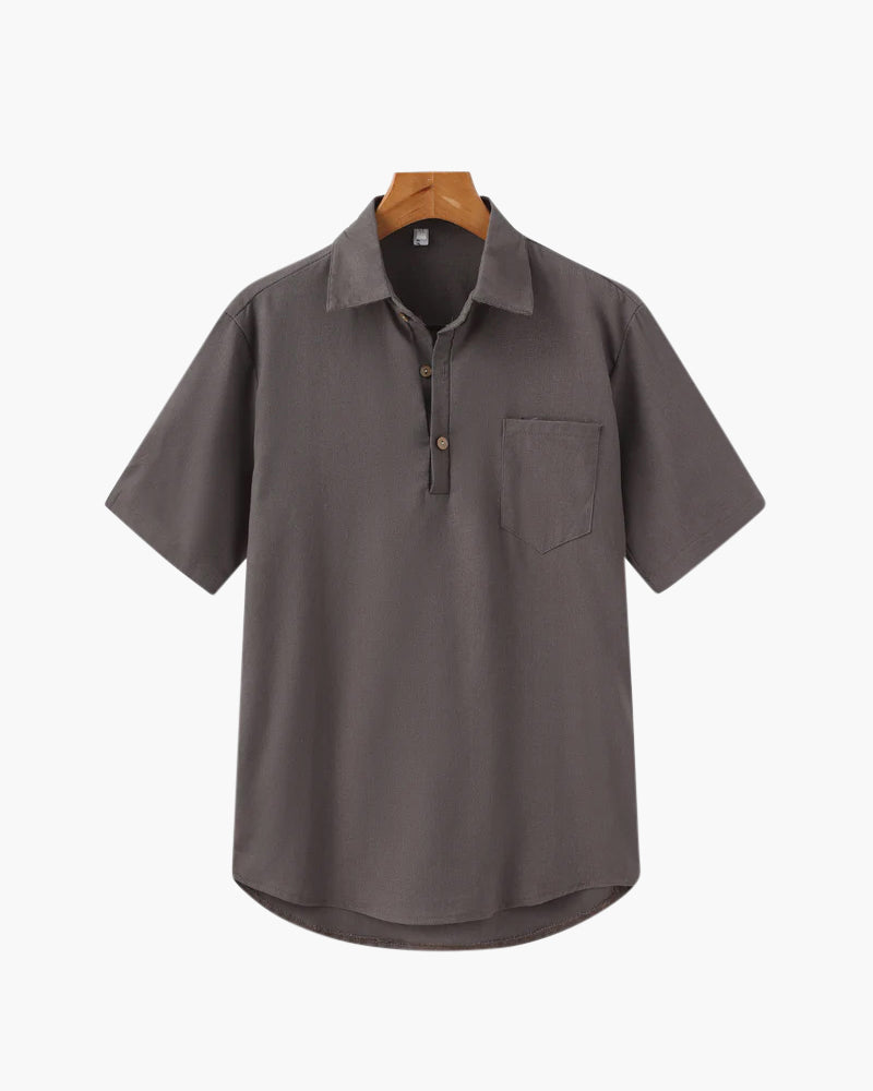The capri linen blend henley resort shirt