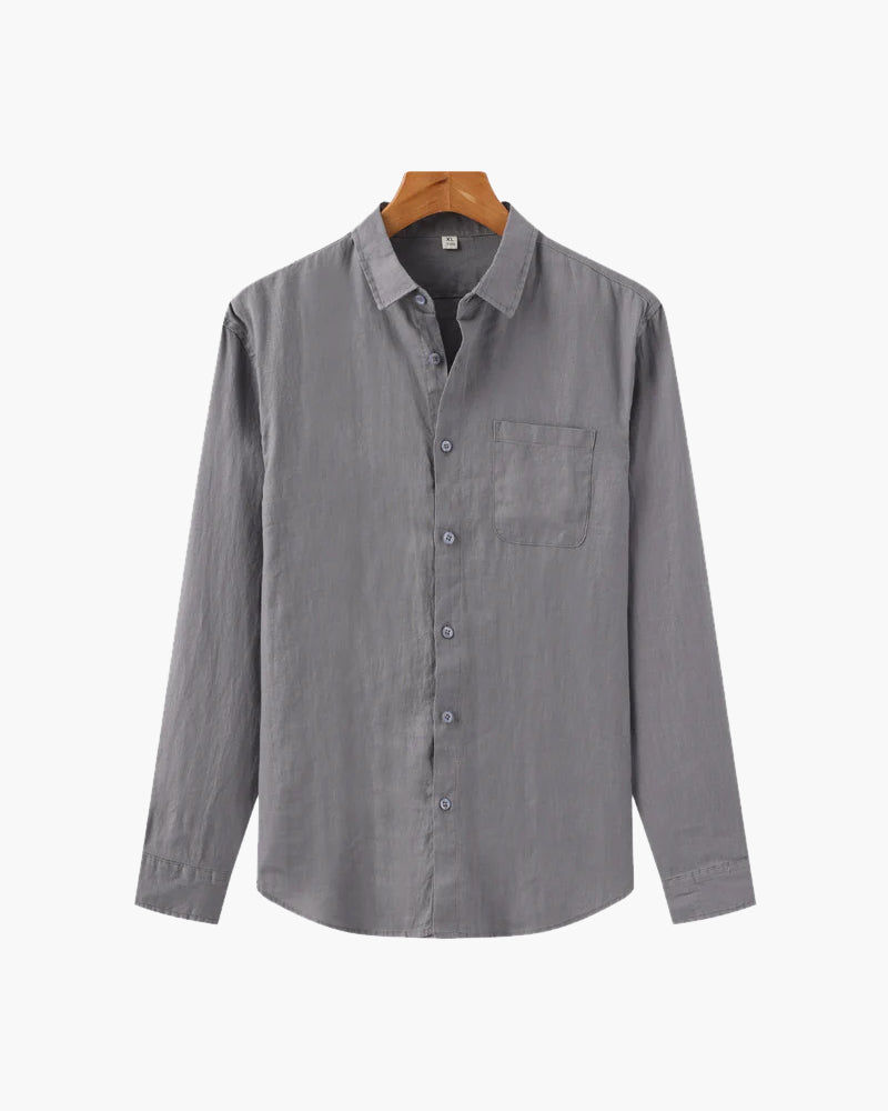 The santorini long sleeve linen resort shirt