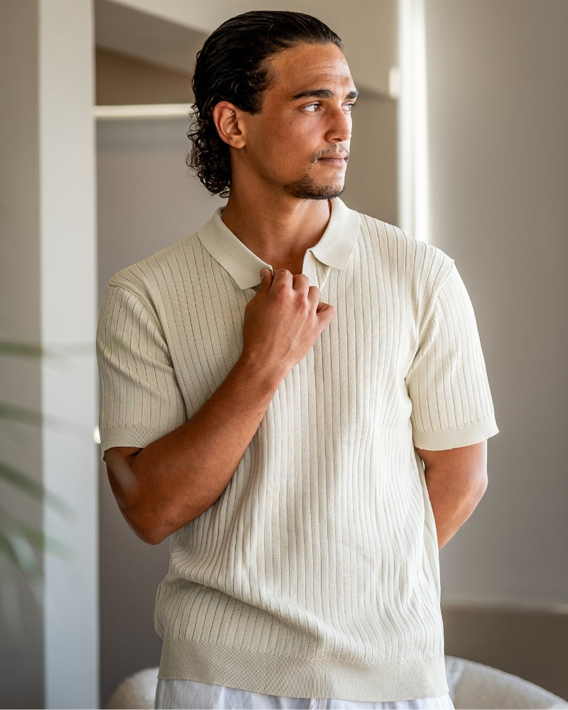 The gran turismo ribbed knit resort polo