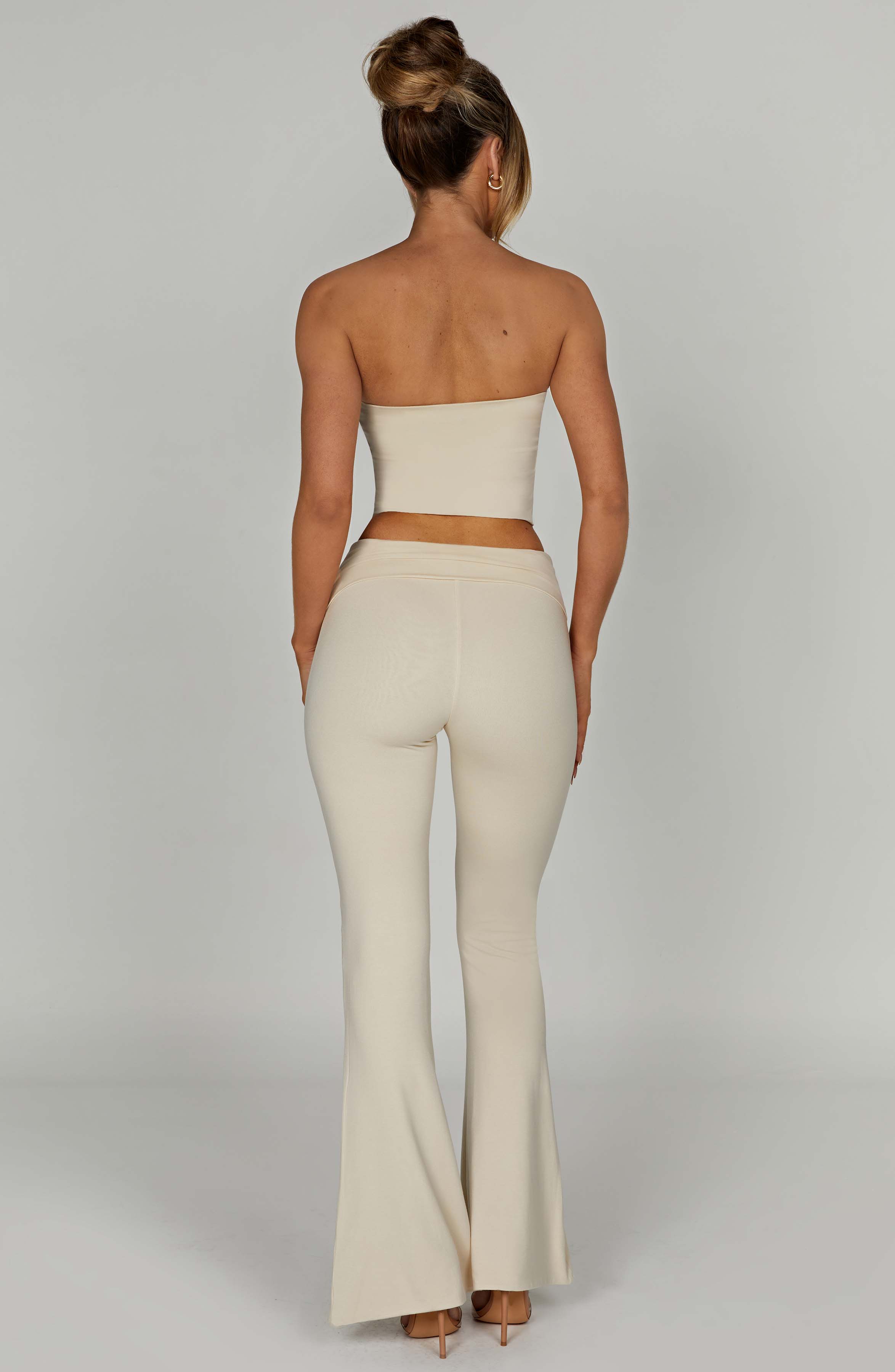 Rein - Cream seamless bandeau crop top