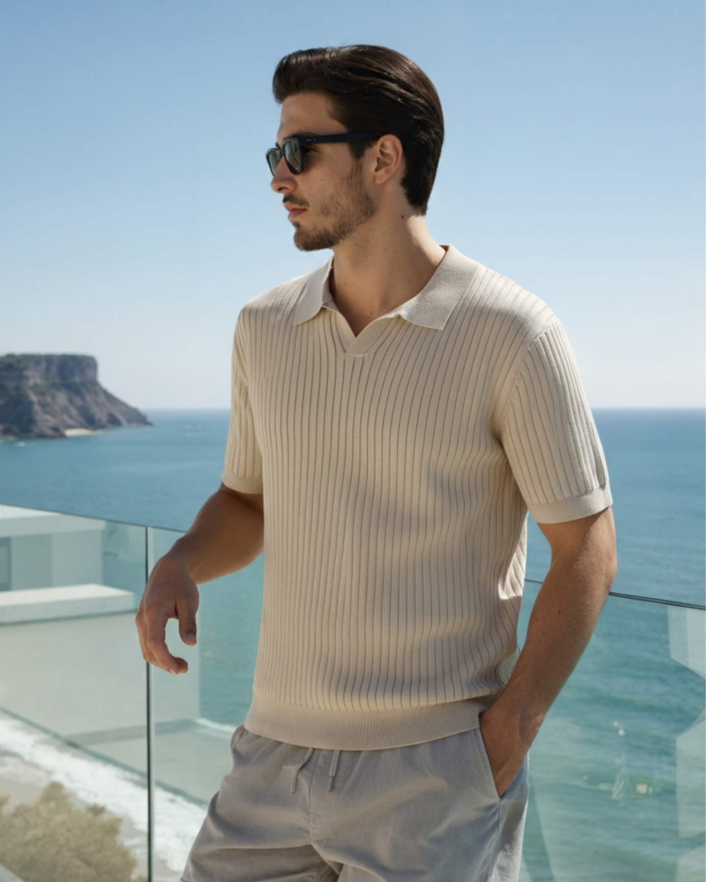 The gran turismo ribbed knit resort polo