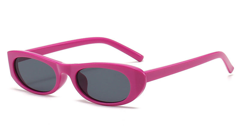 Willow - Slim oval 90s retro cat-eye sunglasses