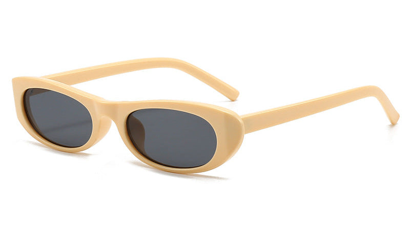 Willow - Slim oval 90s retro cat-eye sunglasses