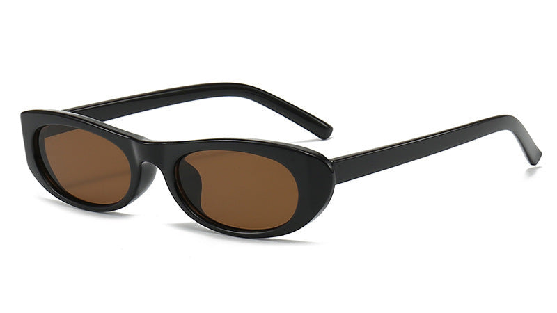 Willow - Slim oval 90s retro cat-eye sunglasses