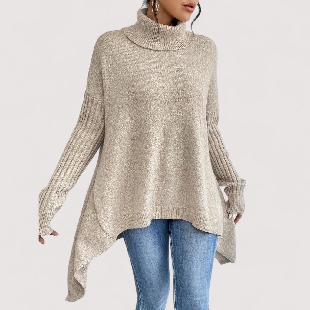 The Aspen - Oversized high-low turtleneck sweater