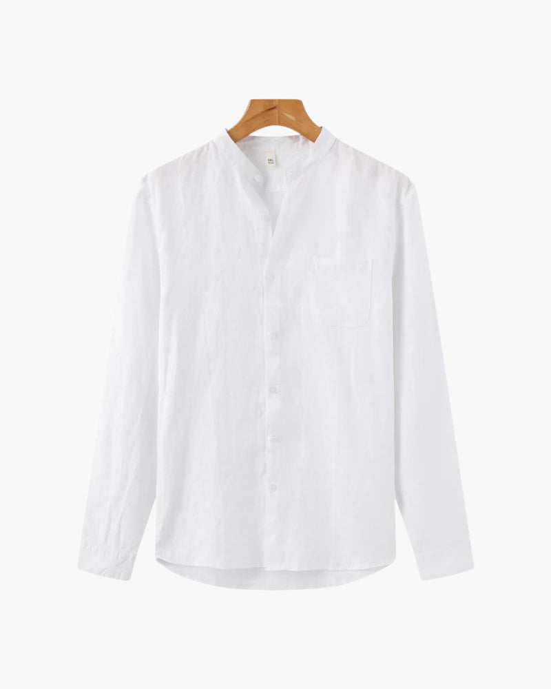 The santorini long sleeve linen resort shirt