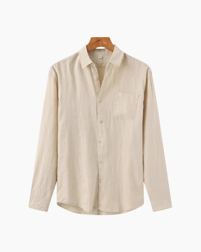 The santorini long sleeve linen resort shirt