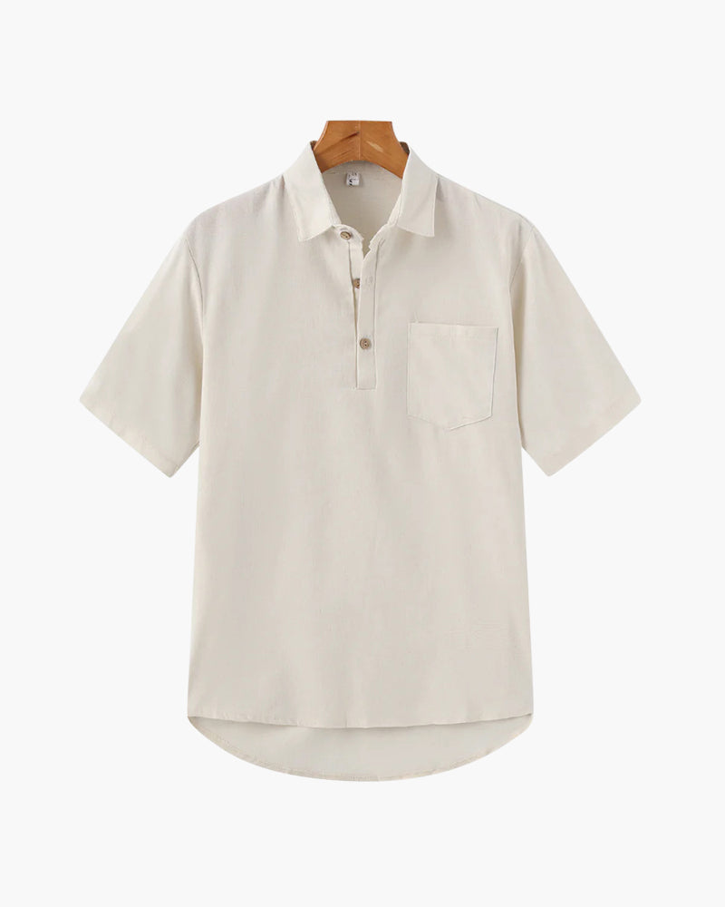 The capri linen blend henley resort shirt