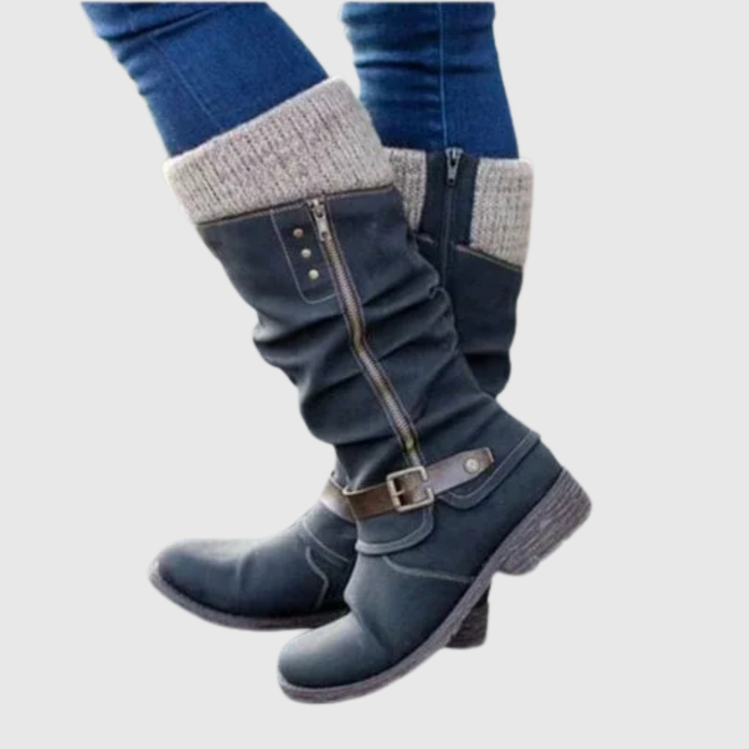 The Cosy - Slouchy knit cuff winter knee-high boots