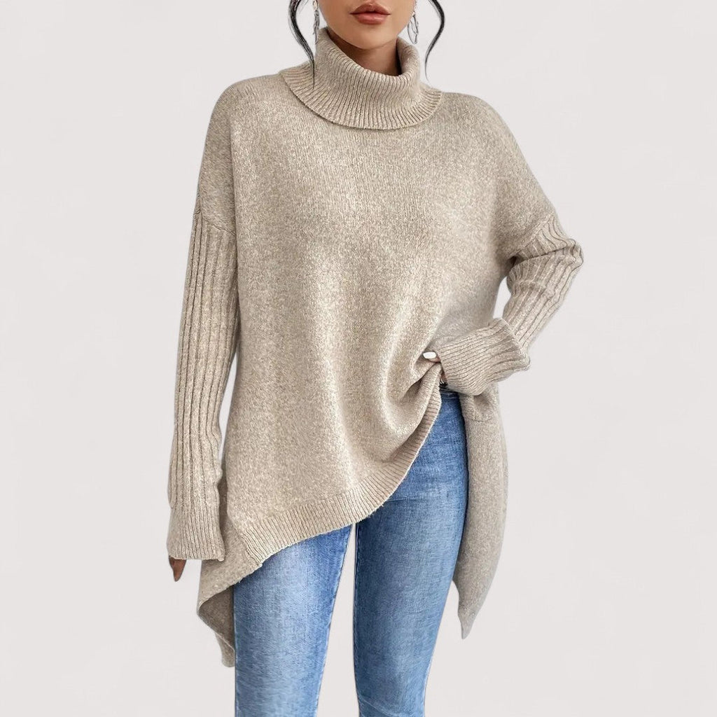 The Aspen - Oversized high-low turtleneck sweater