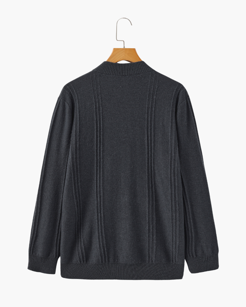 The Savile - Structured knit quarter-zip jumper