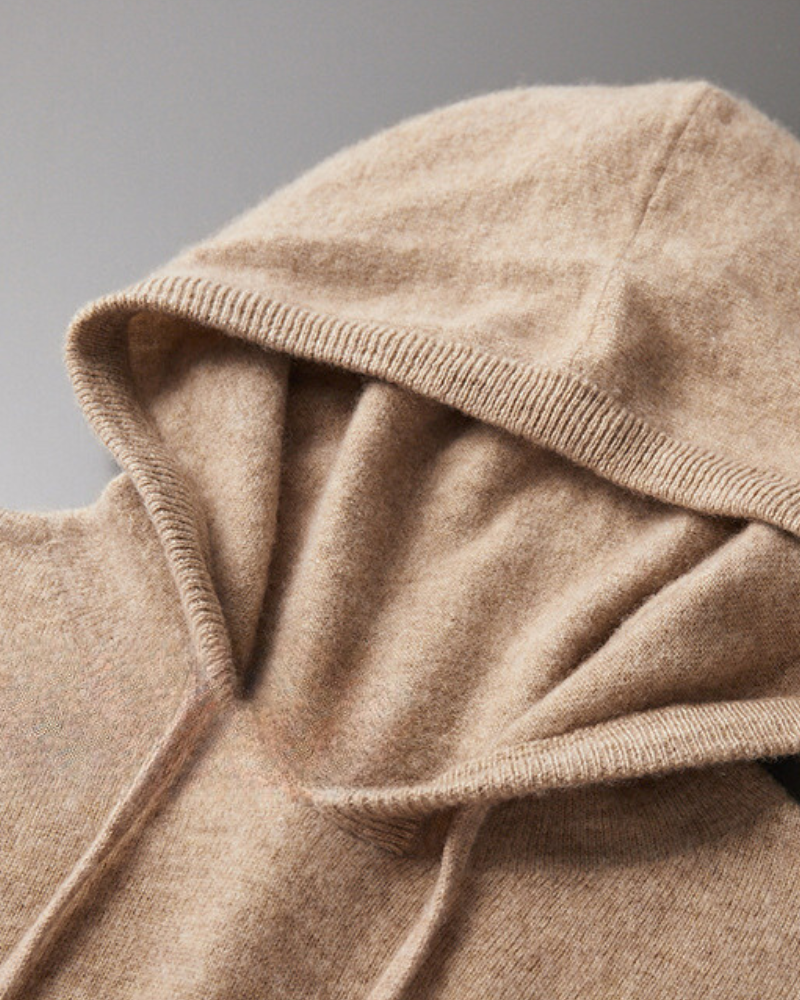 The Cashmere - Fine knit luxury hooded sweater