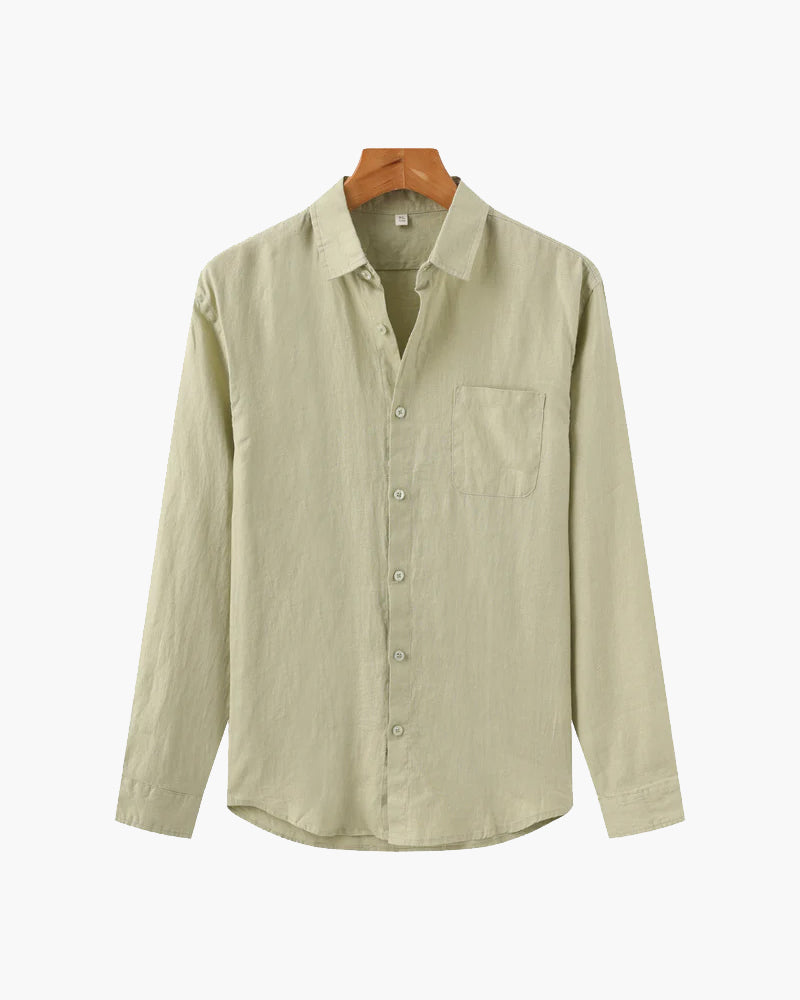 The santorini long sleeve linen resort shirt