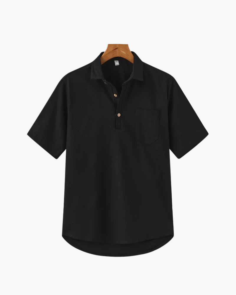 The capri linen blend henley resort shirt