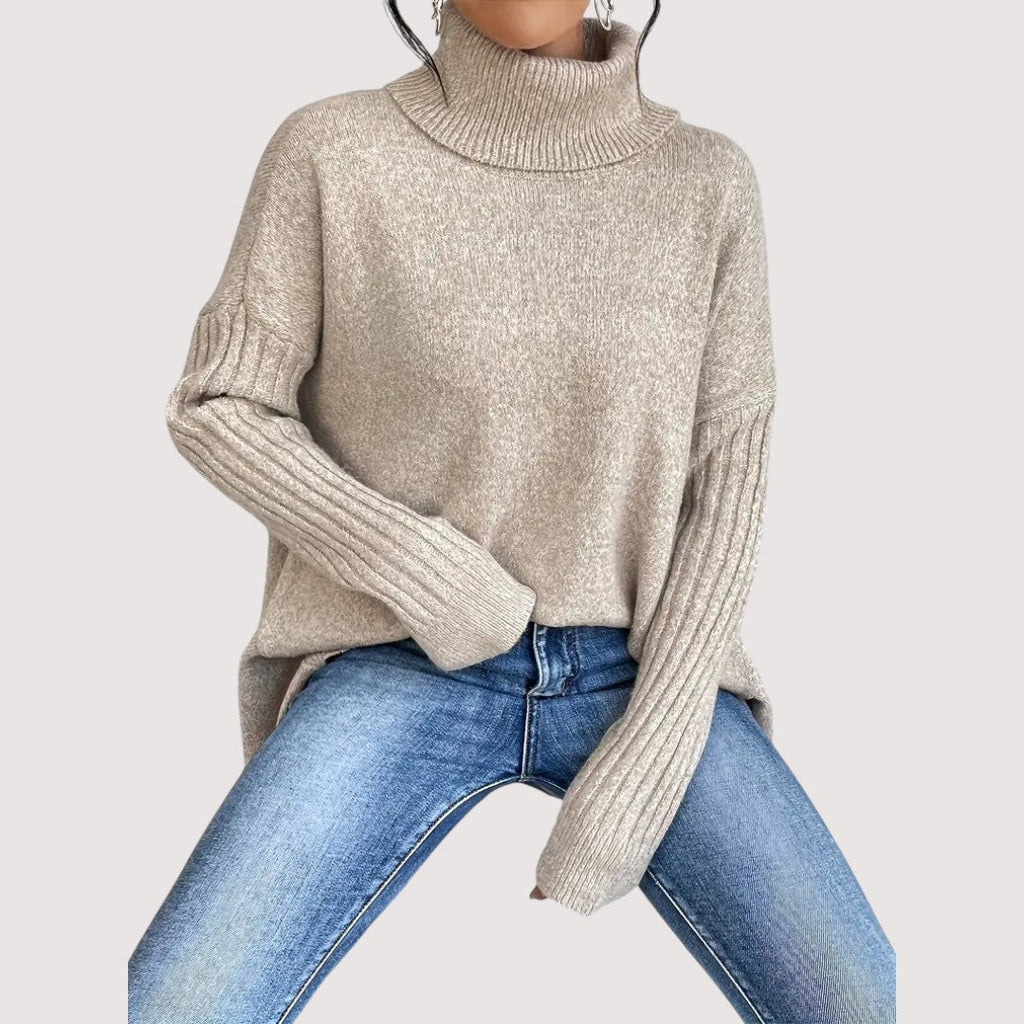 The Aspen - Oversized high-low turtleneck sweater