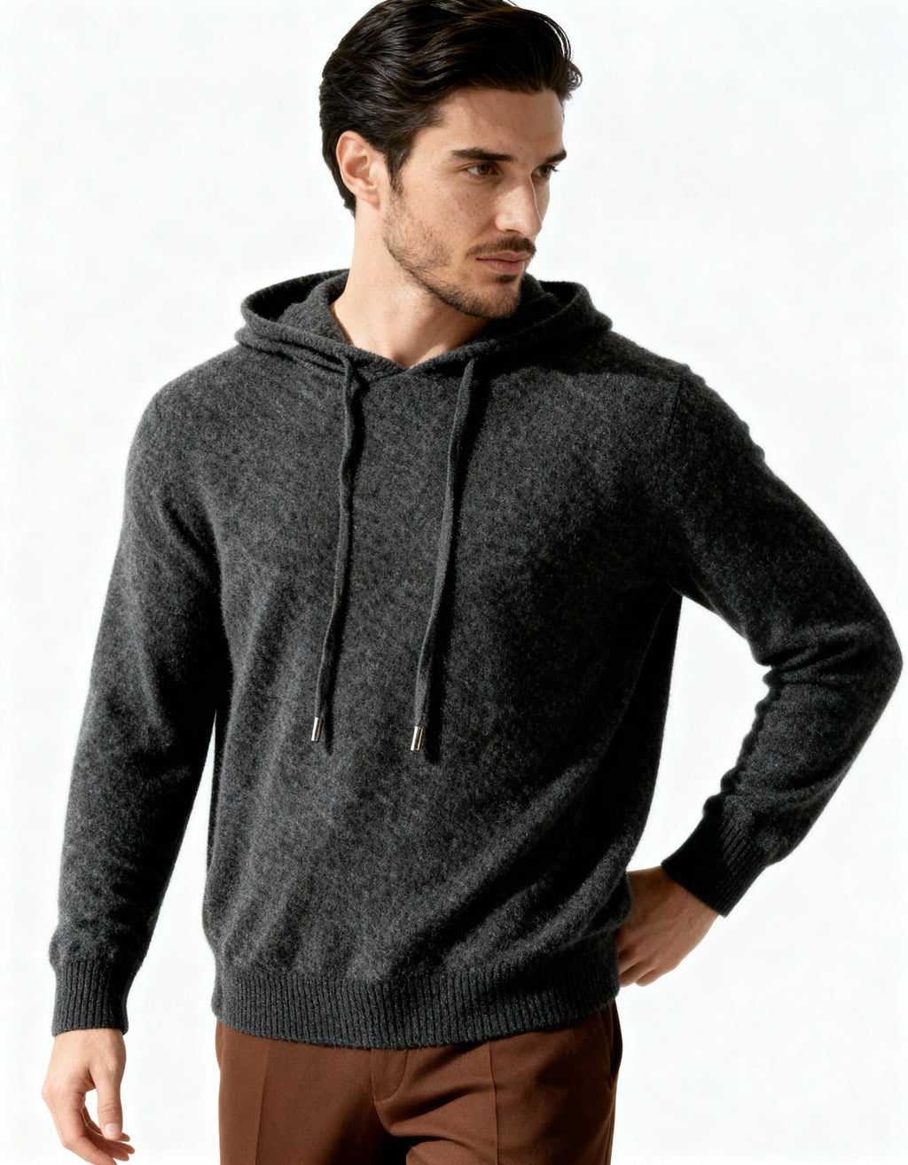 The Cashmere - Fine knit luxury hooded sweater