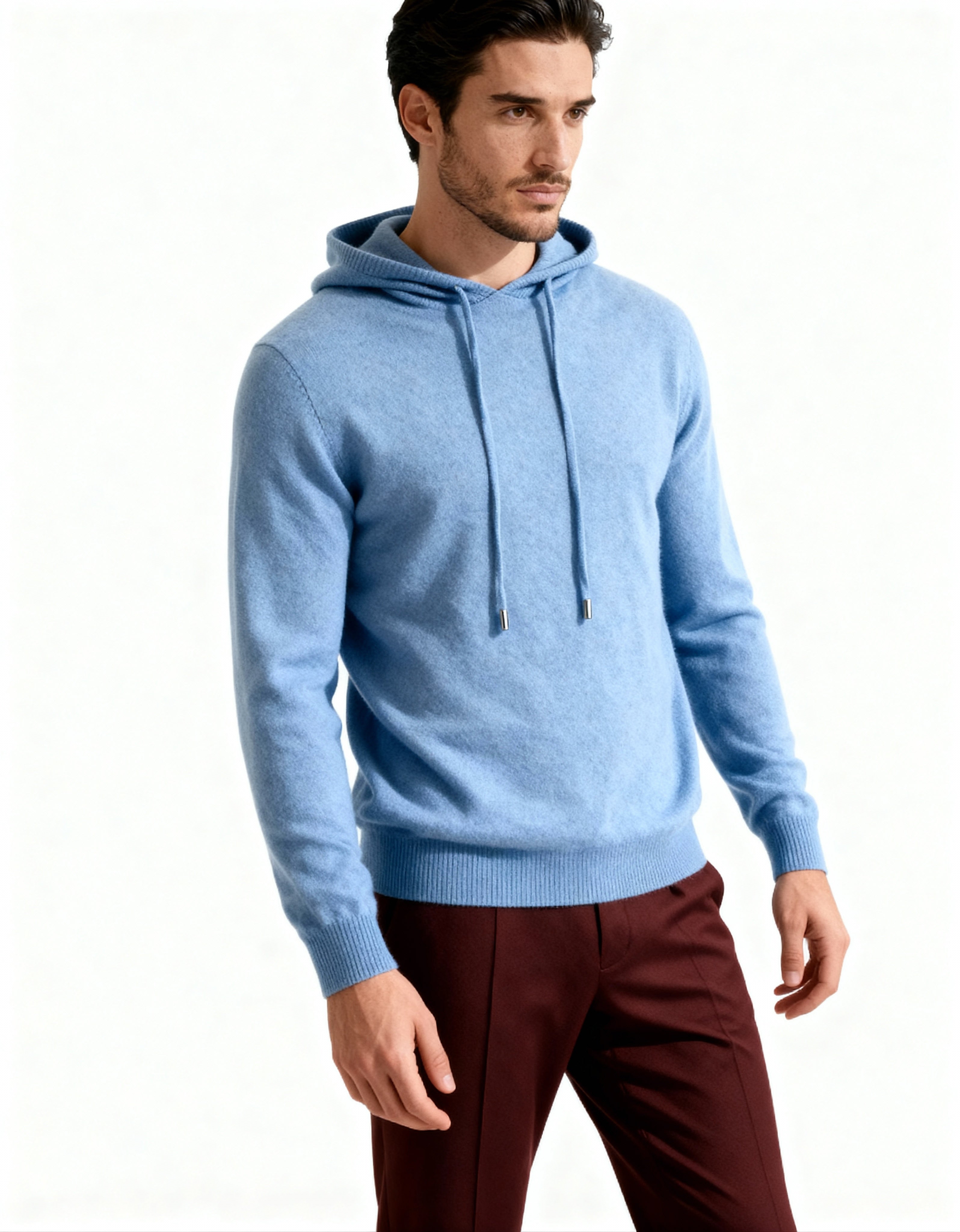 The Cashmere - Fine knit luxury hooded sweater