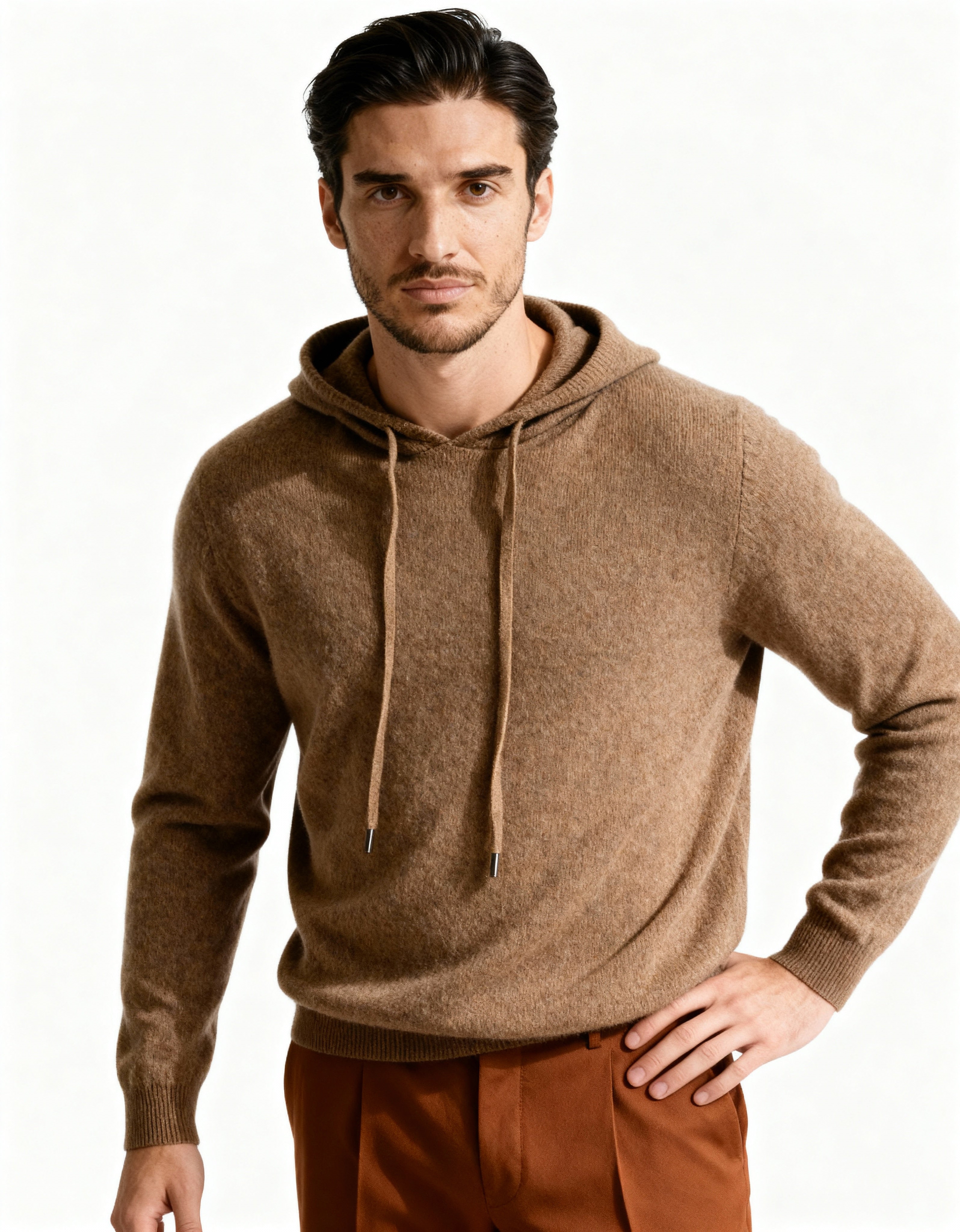 The Cashmere - Fine knit luxury hooded sweater