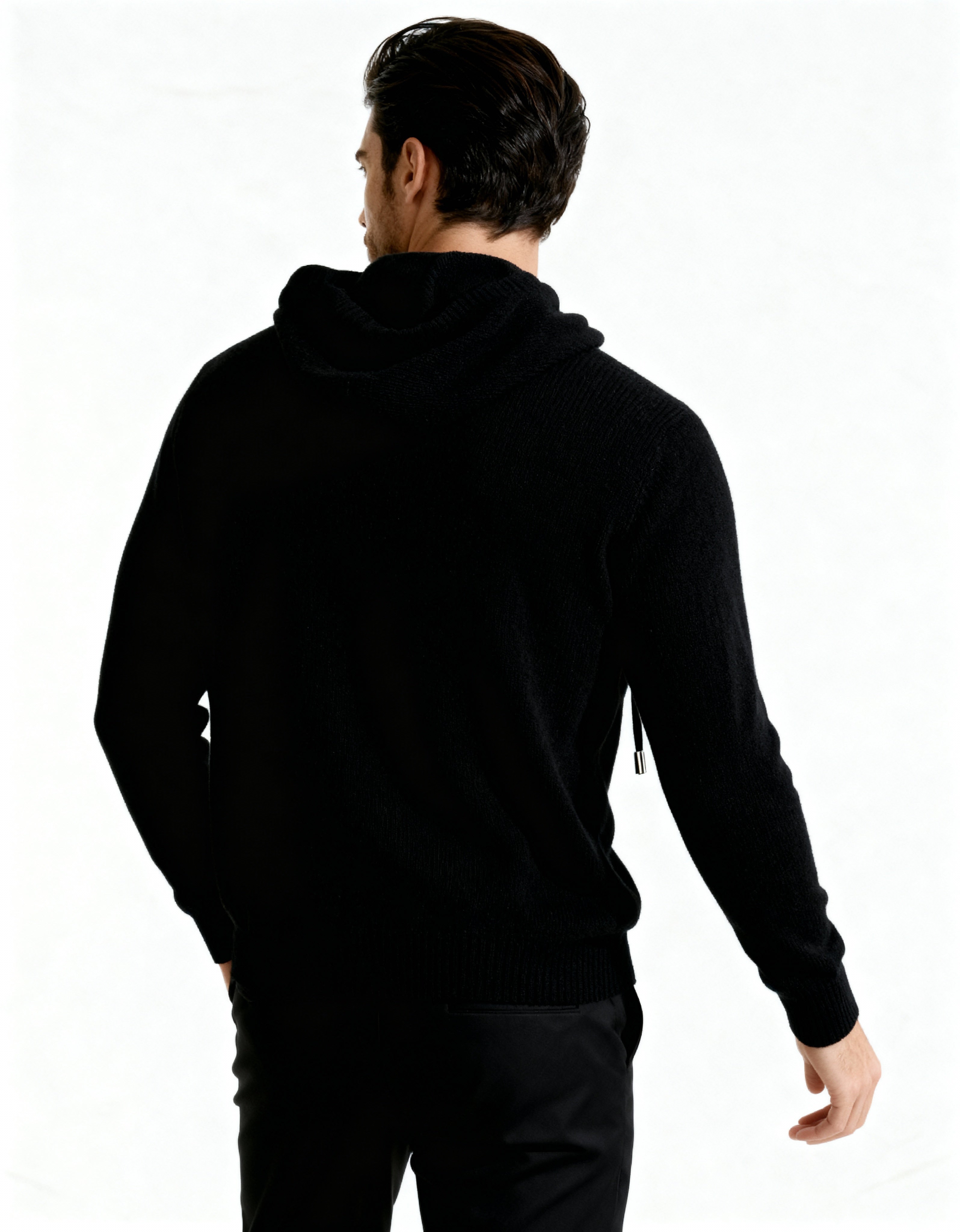 The Cashmere - Fine knit luxury hooded sweater