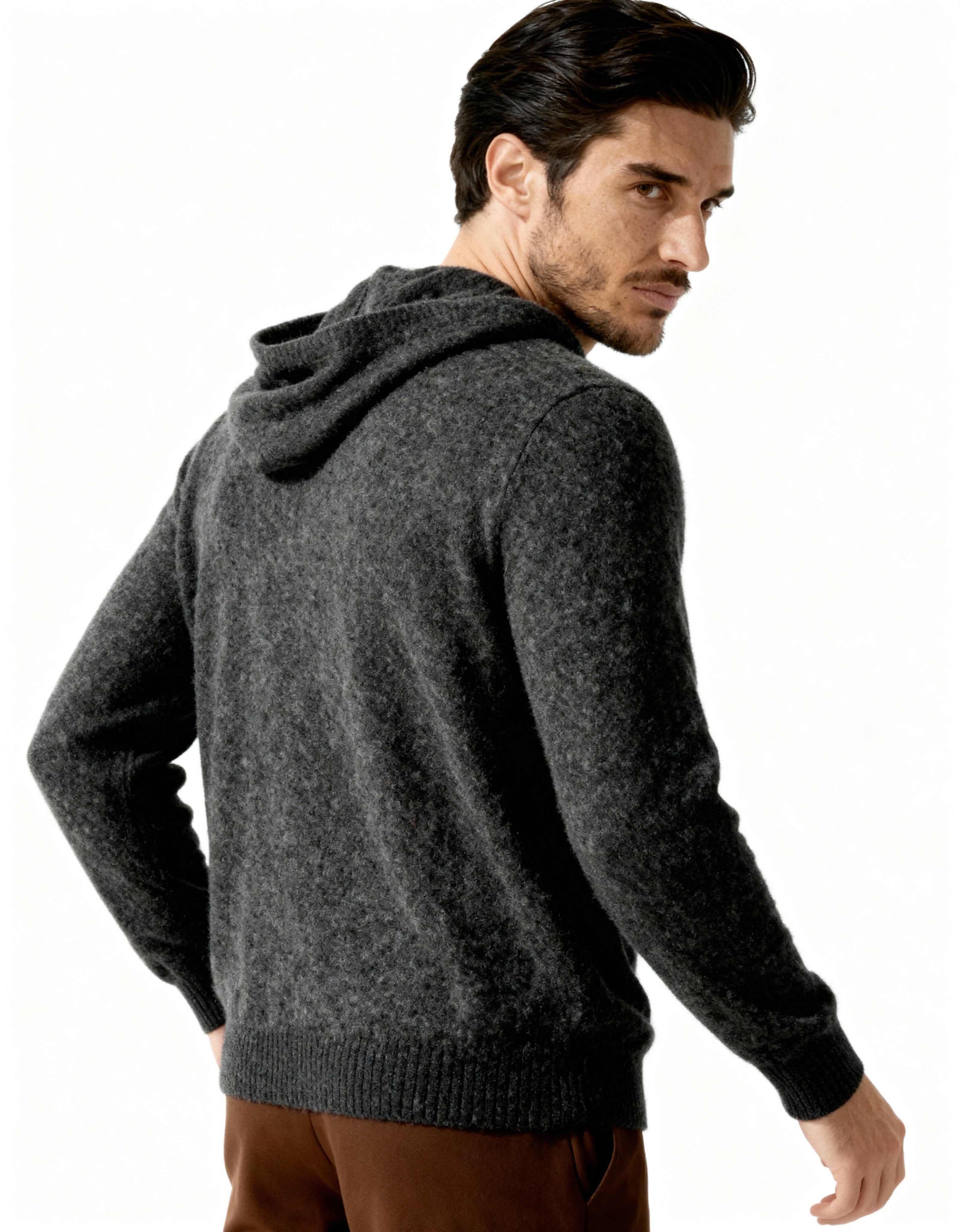 The Cashmere - Fine knit luxury hooded sweater