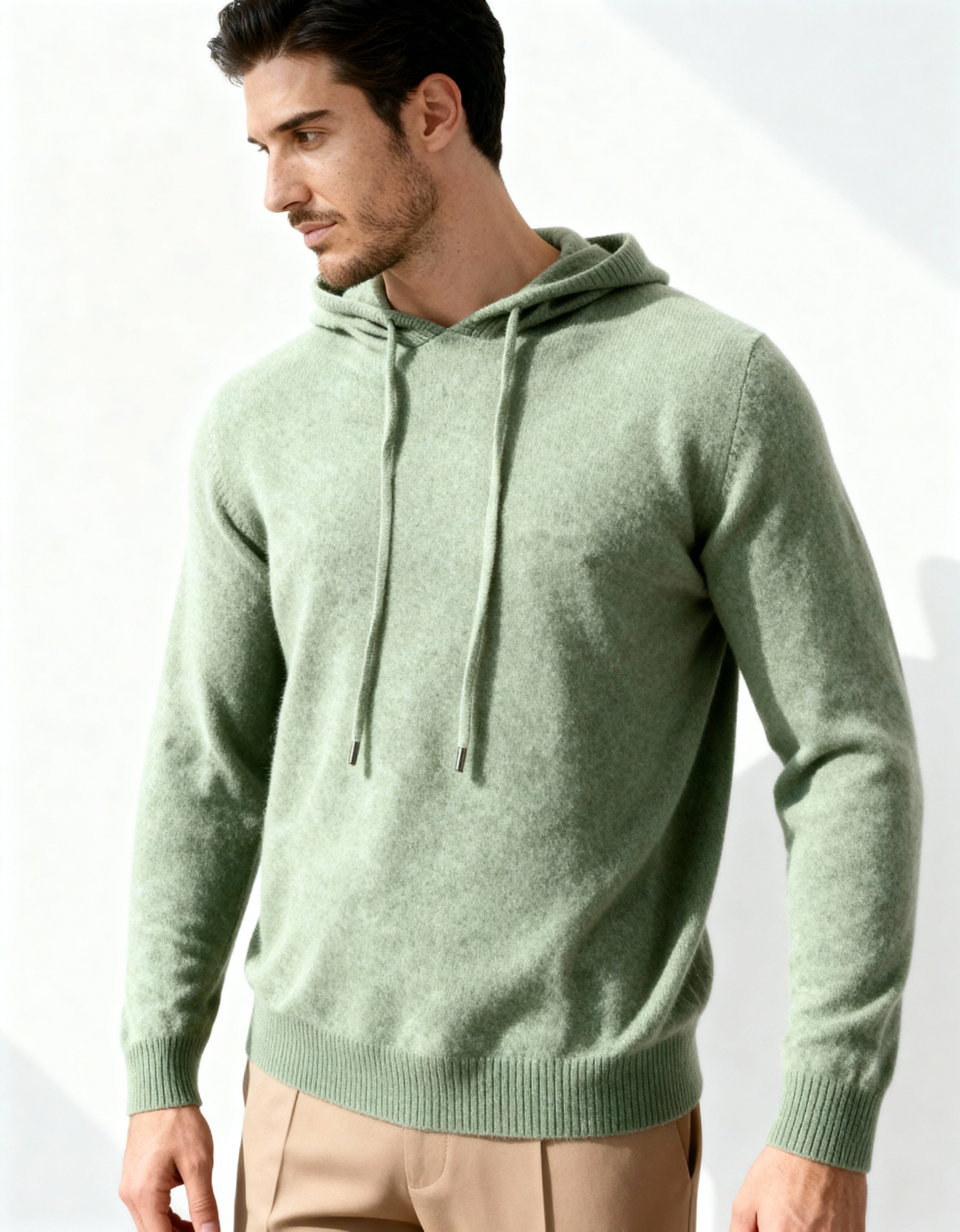The Cashmere - Fine knit luxury hooded sweater