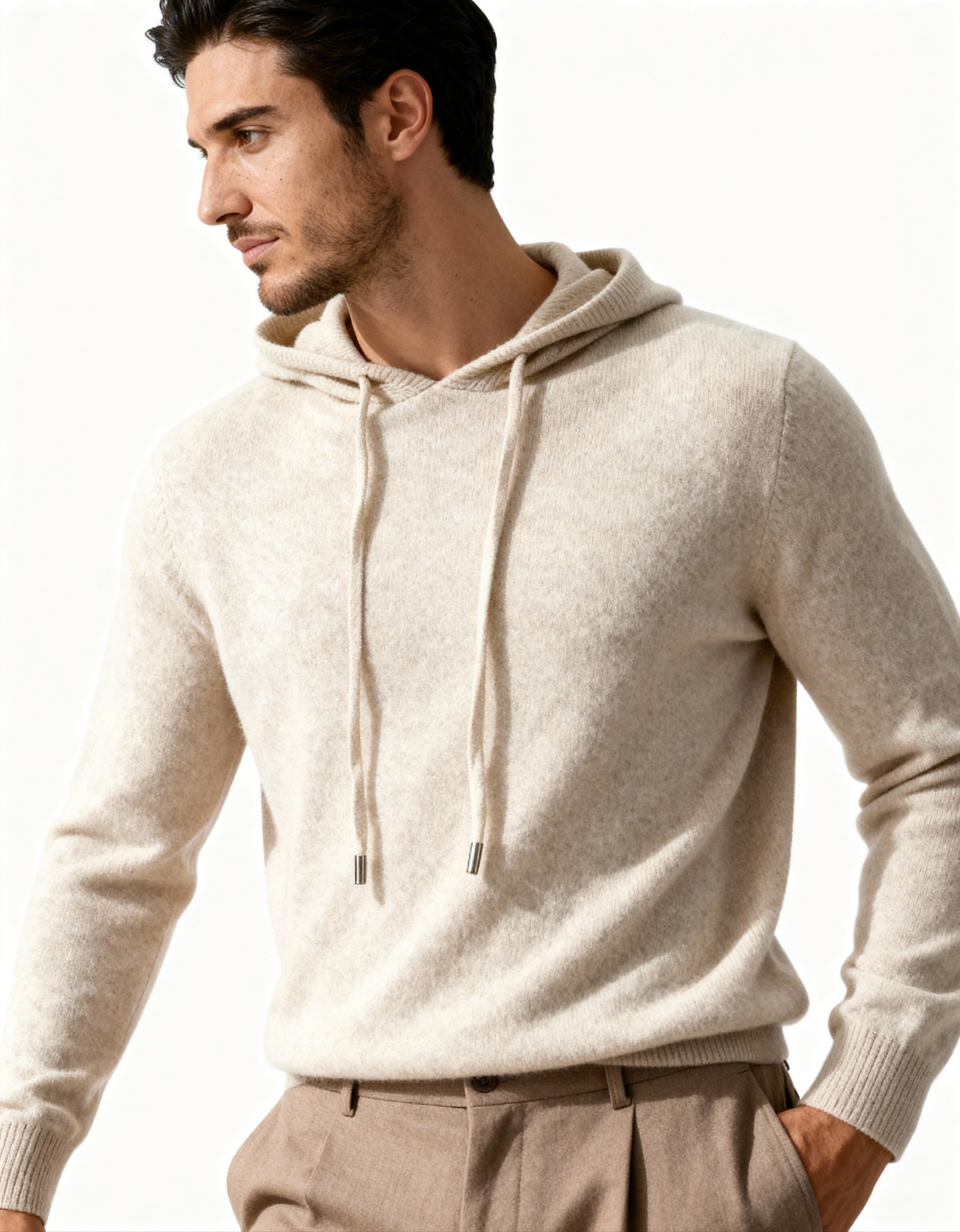 The Cashmere - Fine knit luxury hooded sweater