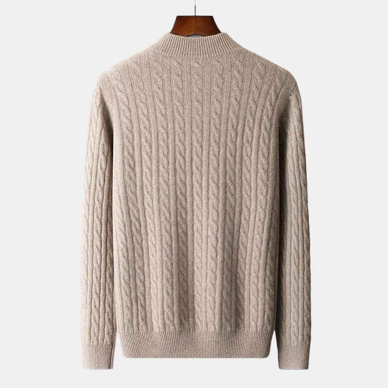 The Heritage Cable Knit Quarter-Zip Jumper
