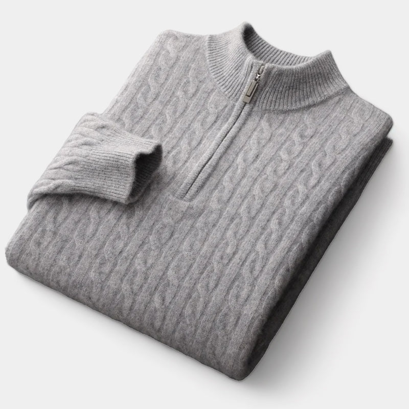 The Heritage Cable Knit Quarter-Zip Jumper