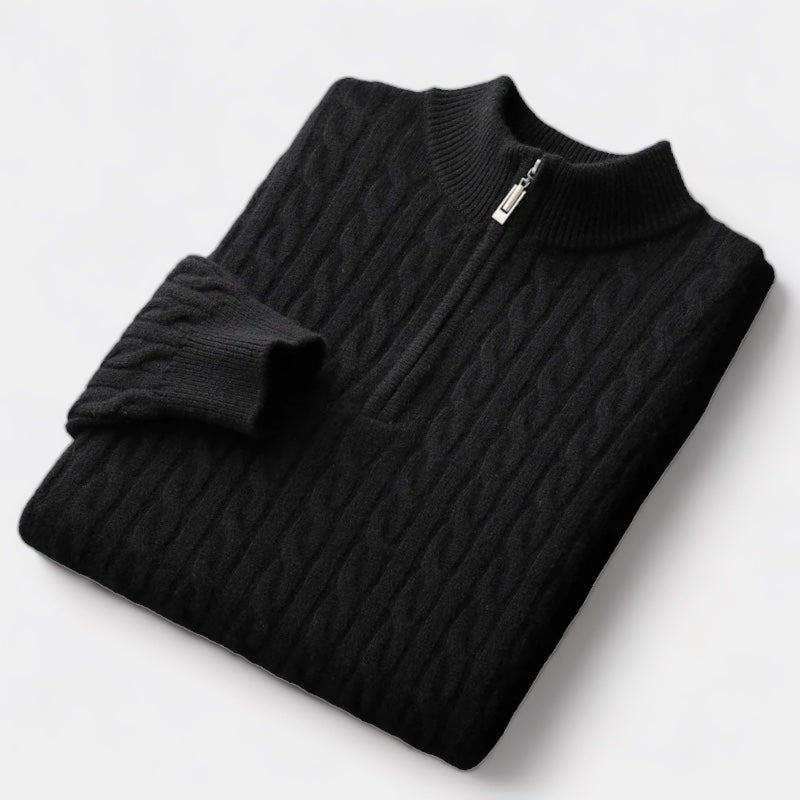 The Heritage Cable Knit Quarter-Zip Jumper