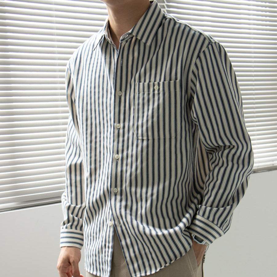 The Coastal Stripe Relaxed-Fit Button-Up Shirt