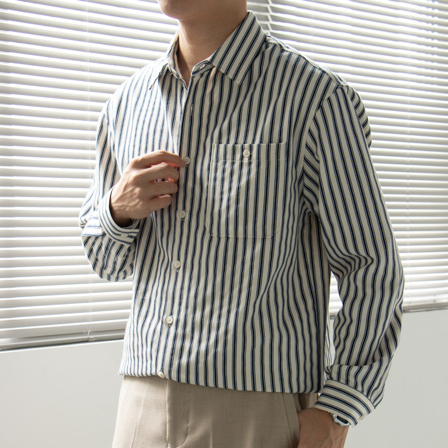 The Coastal Stripe Relaxed-Fit Button-Up Shirt