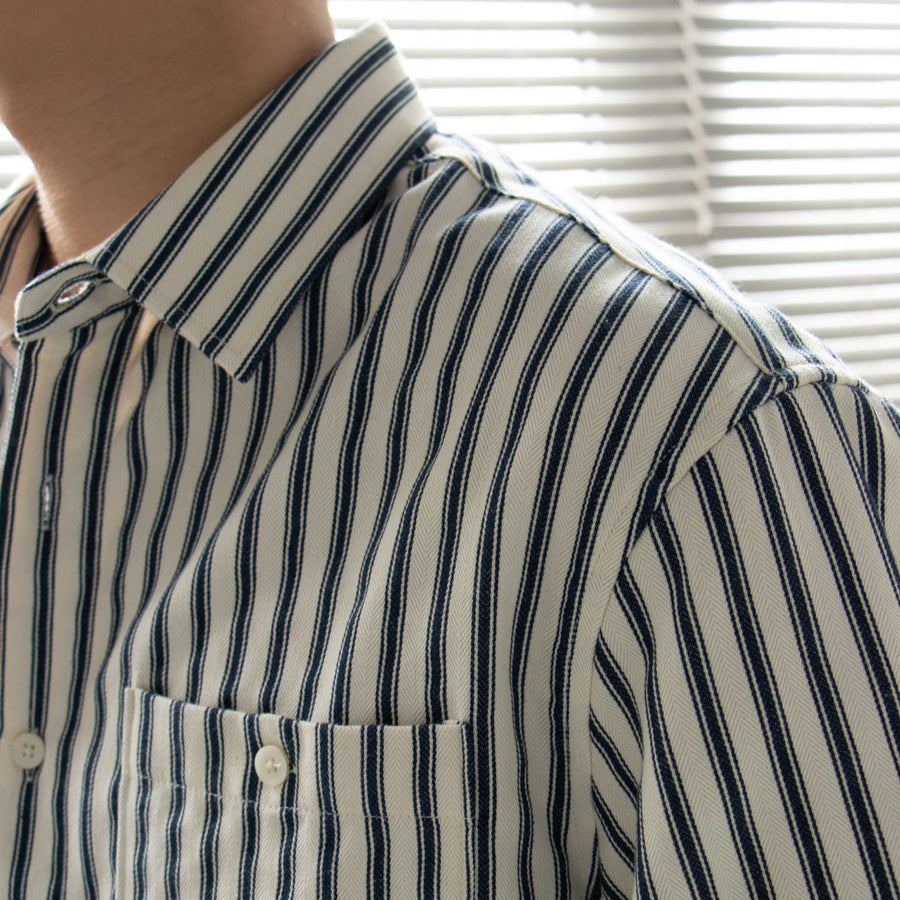 The Coastal Stripe Relaxed-Fit Button-Up Shirt