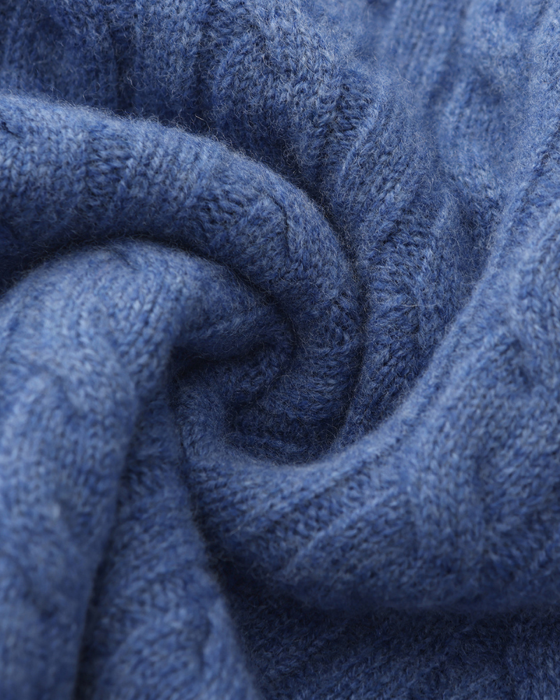 The Heritage - Cable knit half-zip mock neck jumper