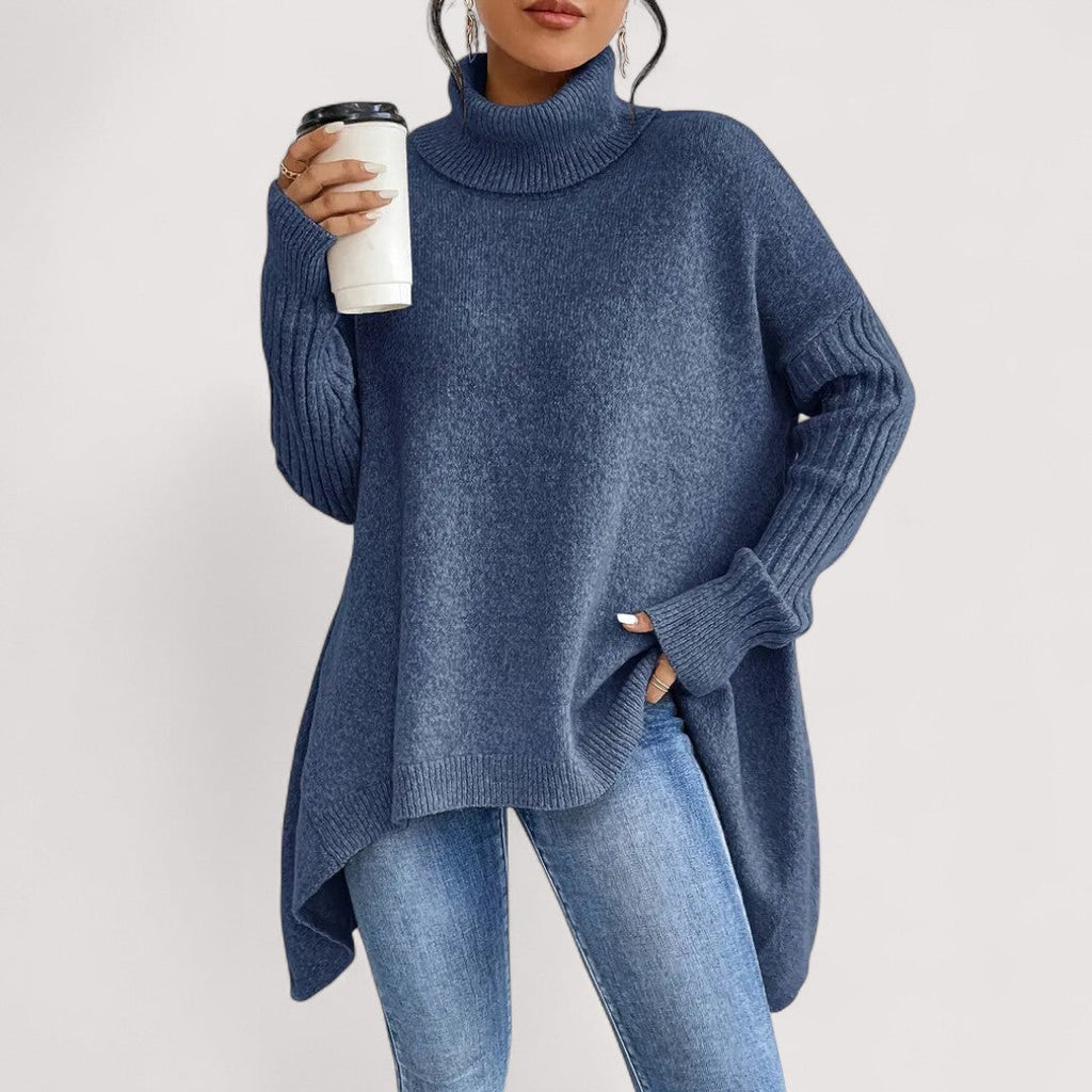 The Aspen - Oversized high-low turtleneck sweater