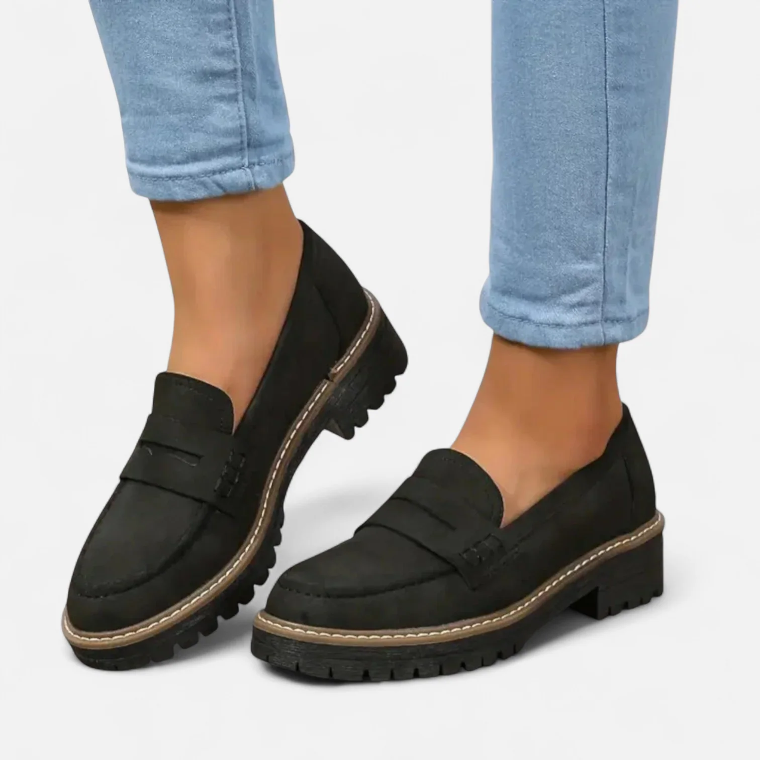 Stella - Chunky lug sole penny loafer