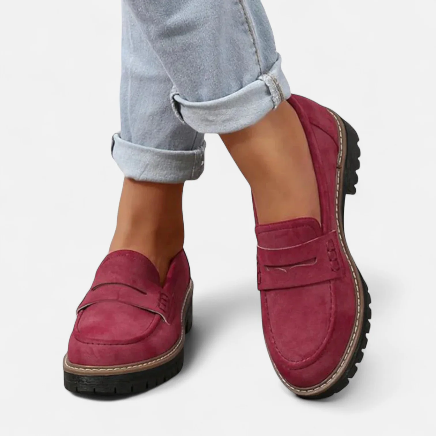 Stella - Chunky lug sole penny loafer
