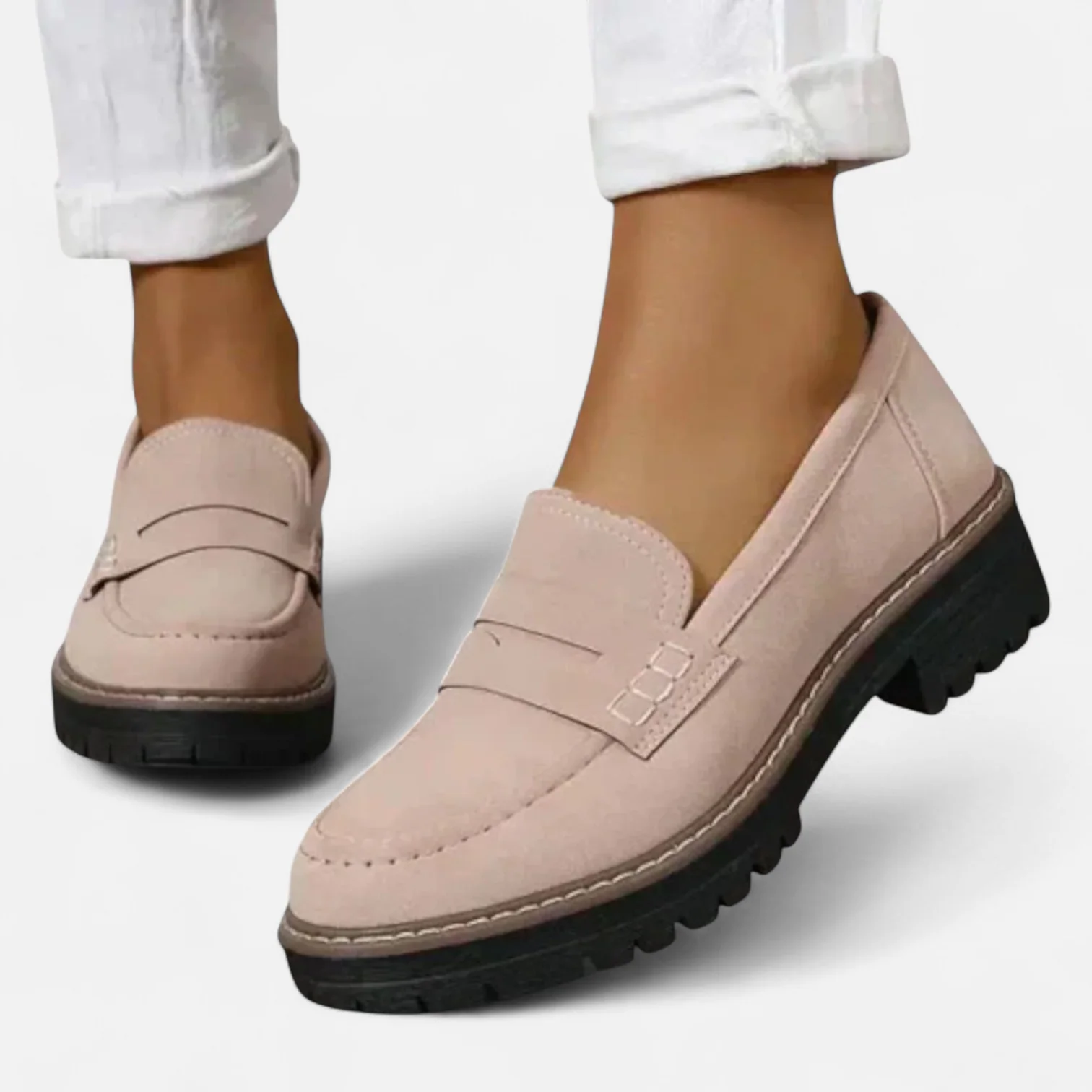 Stella - Chunky lug sole penny loafer