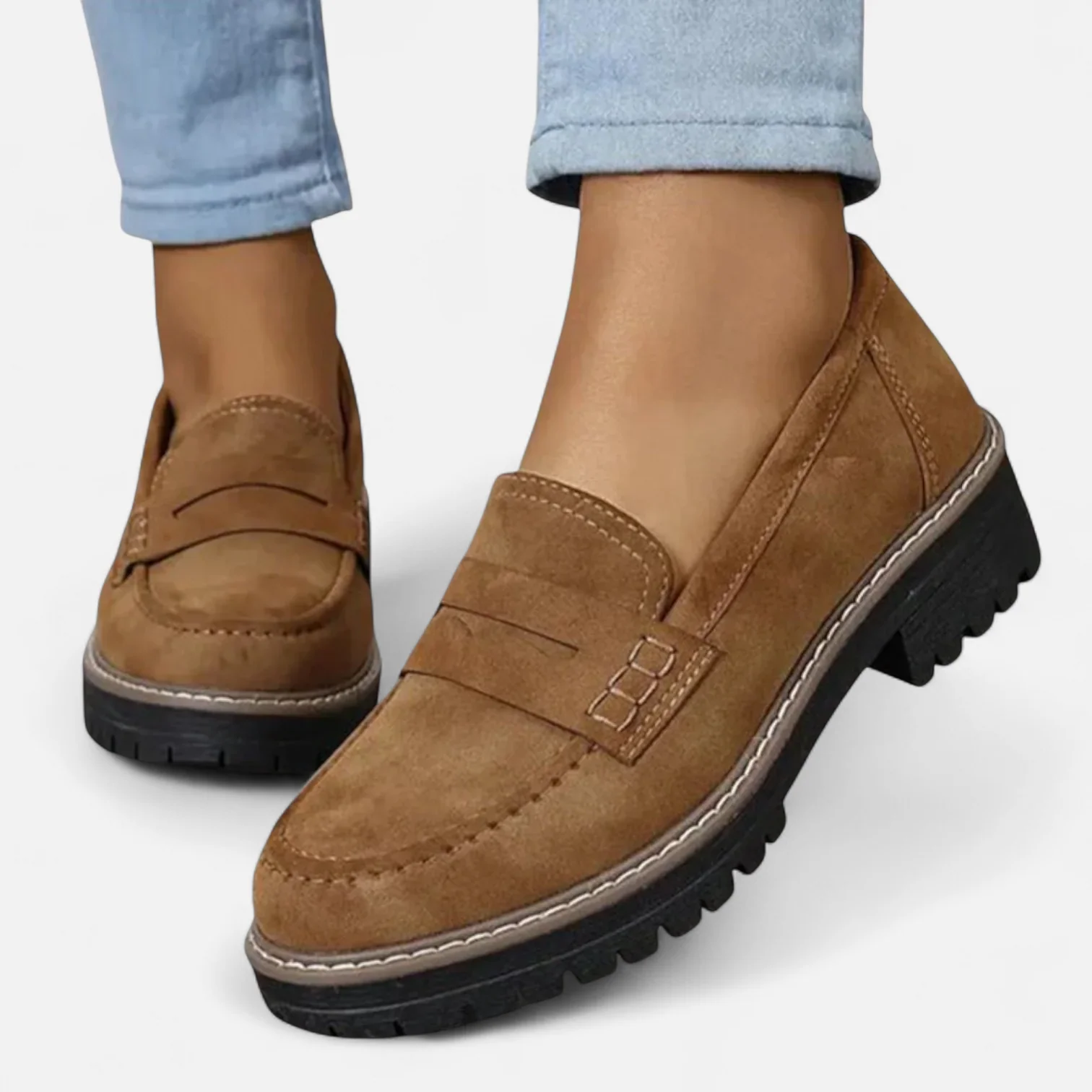 Stella - Chunky lug sole penny loafer