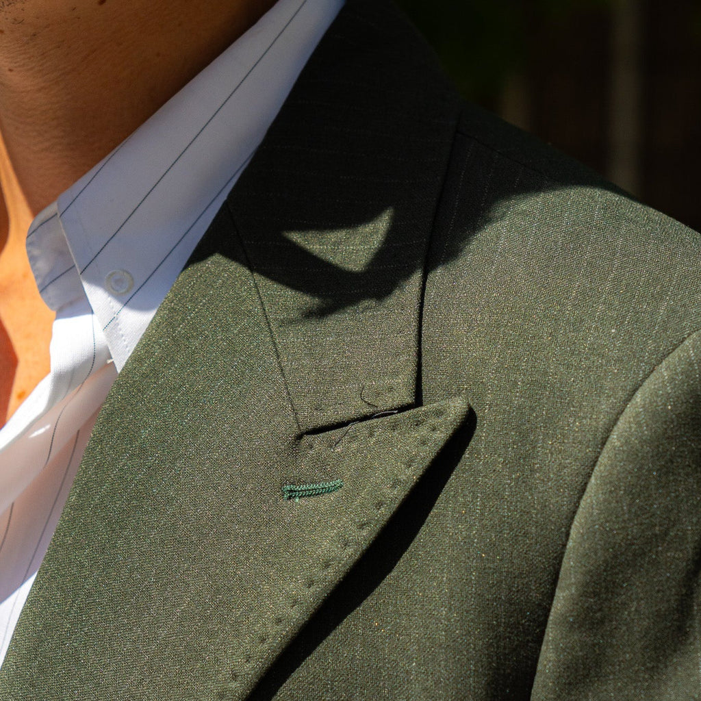 The Kensington Evergreen Double-Breasted Pinstripe Suit