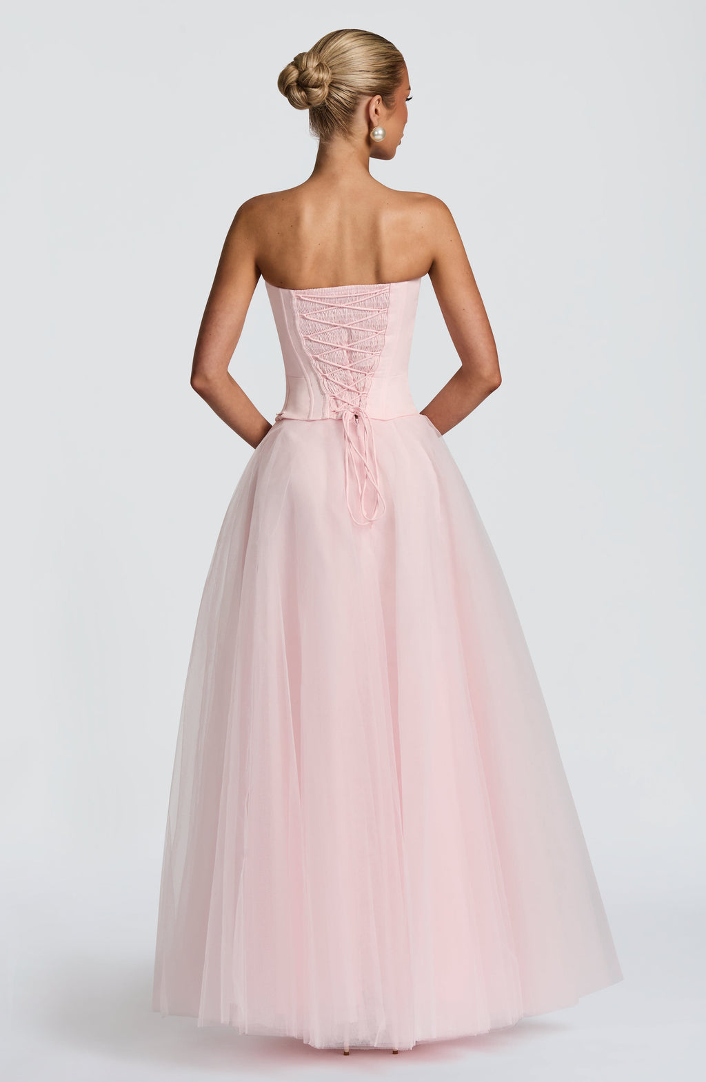 Prim - Blush pink sweetheart structured corset top