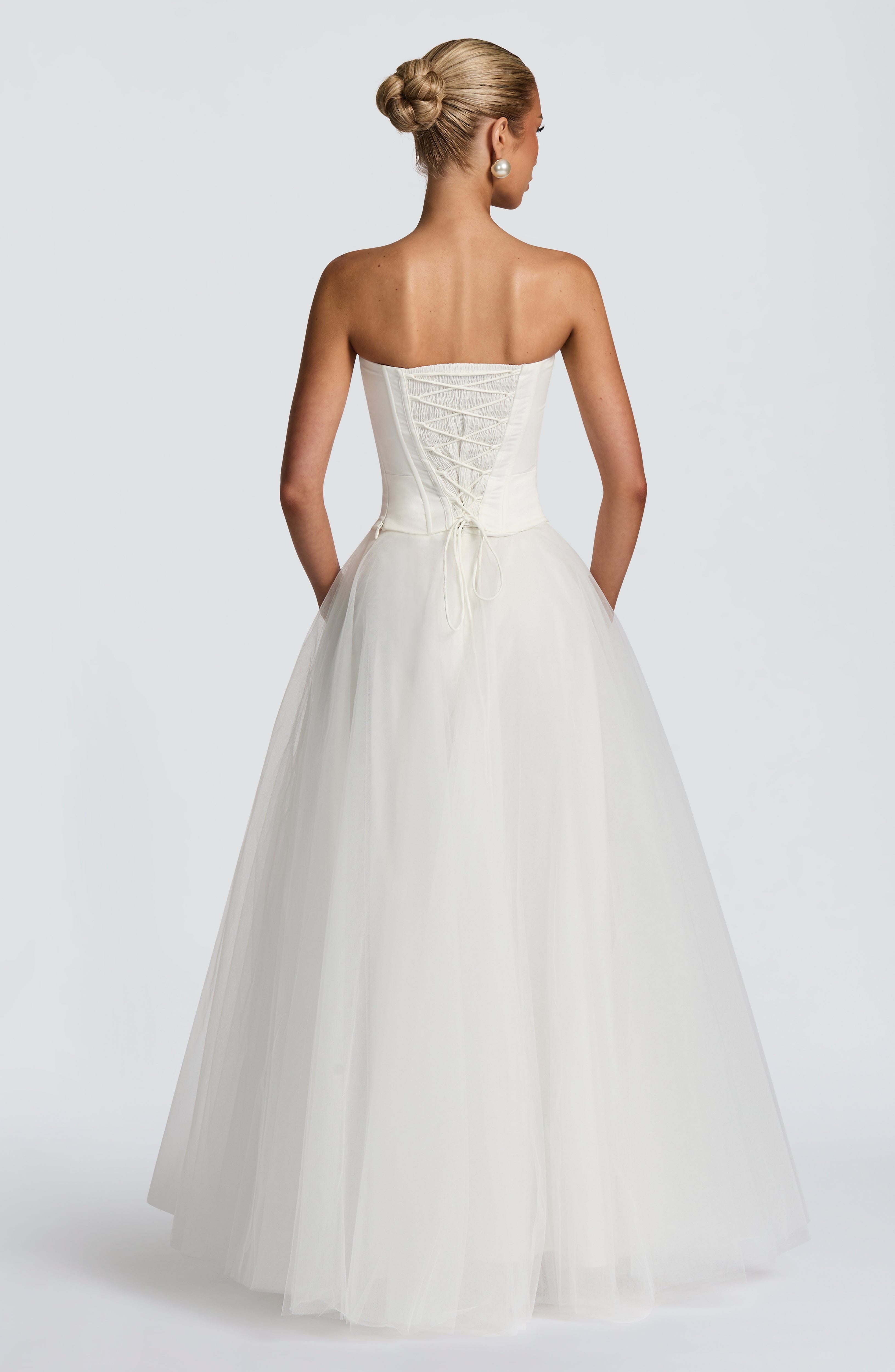 Prim - Ivory sweetheart structured corset top