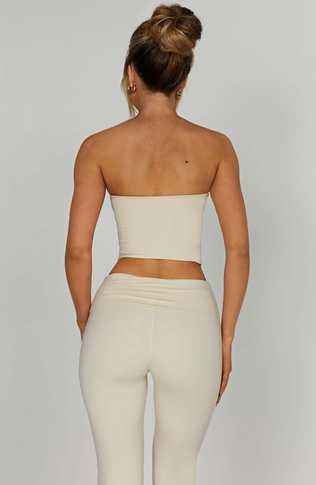 Rein - Cream seamless bandeau crop top