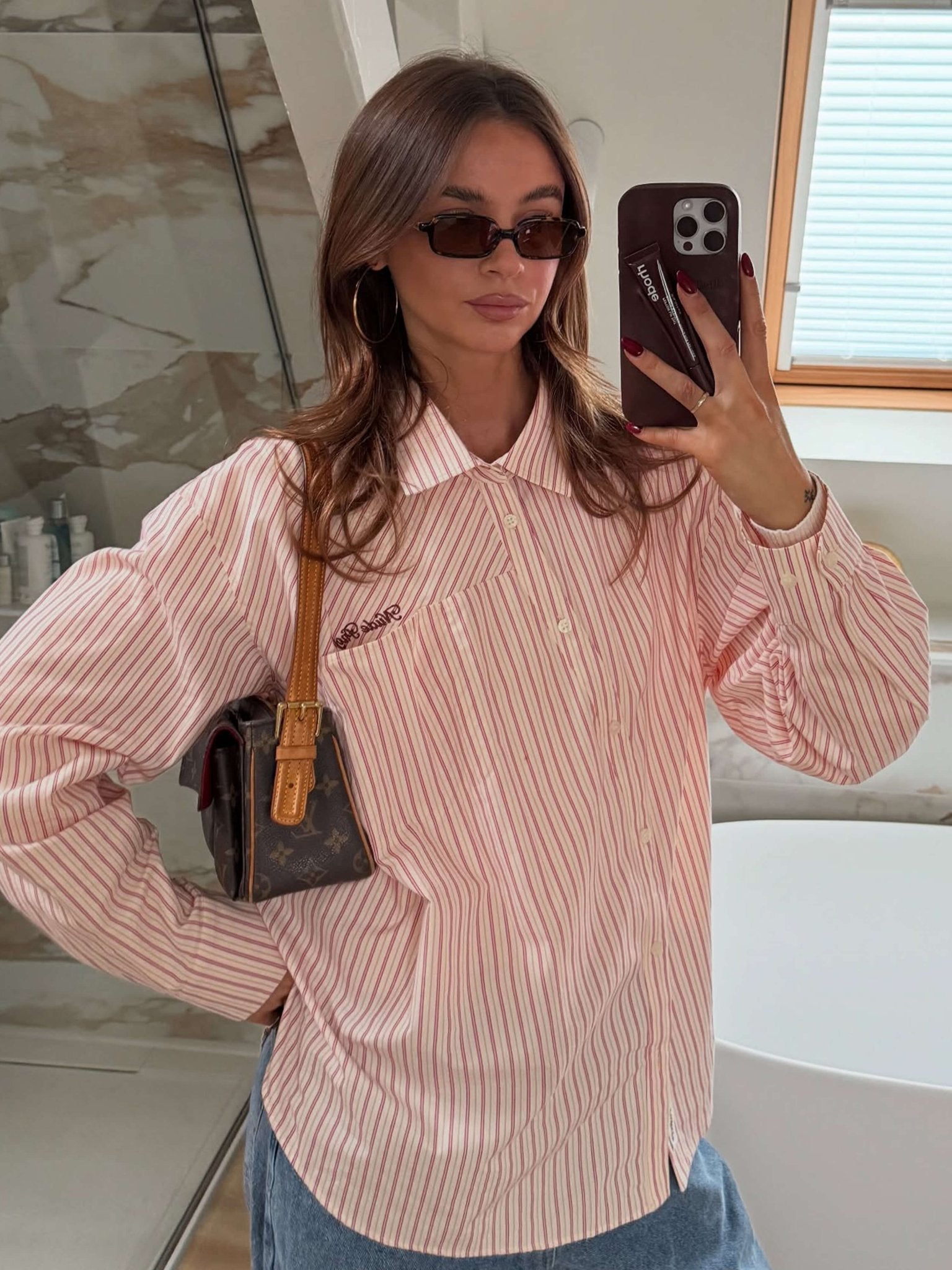 Skye - Slim rectangular 90s fashion sunglasses