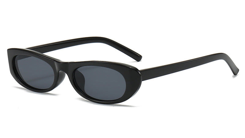 Willow - Slim oval 90s retro cat-eye sunglasses