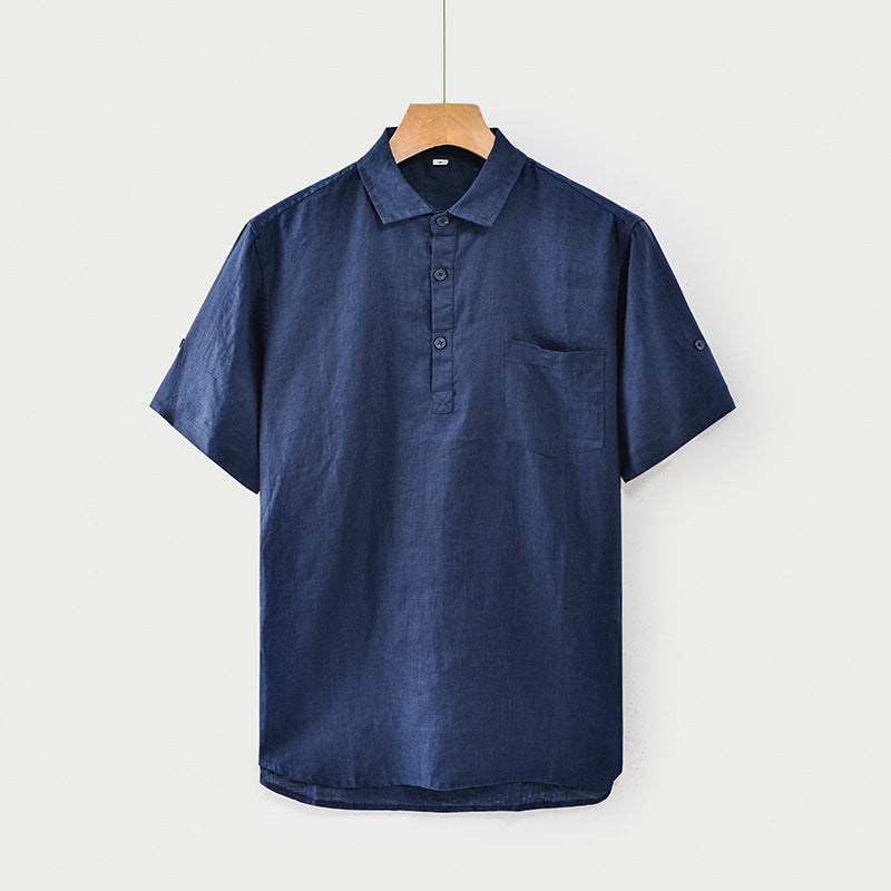 The capri linen blend henley resort shirt