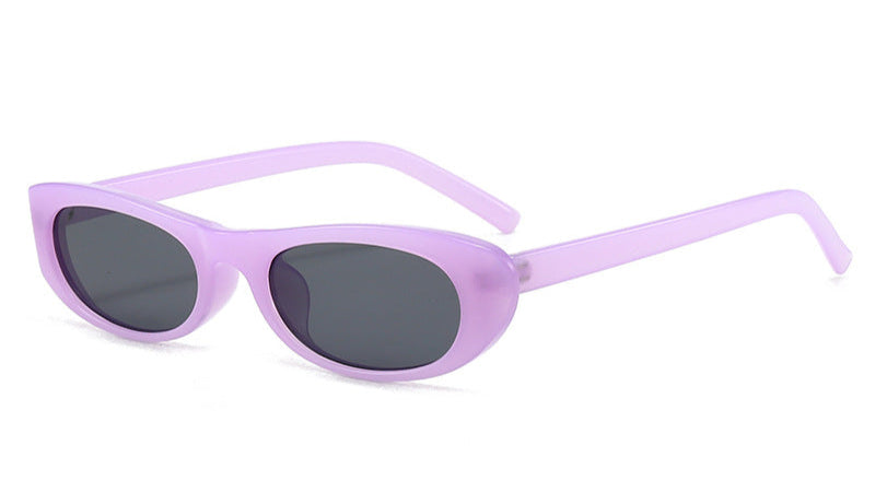 Willow - Slim oval 90s retro cat-eye sunglasses