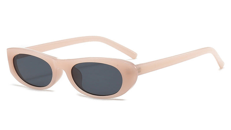 Willow - Slim oval 90s retro cat-eye sunglasses